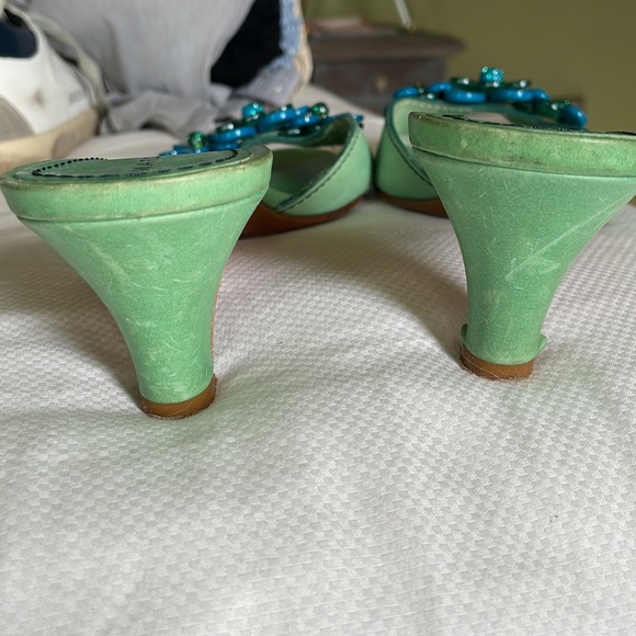 Marc Jacobs green kitten Mules size 39 1/2 - Picture 4 of 9